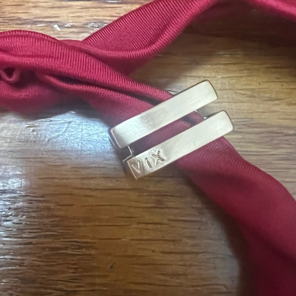 Vix Paula Hermanny Solid Red One Piece Swimsuit Size L - Picture 3 of 8